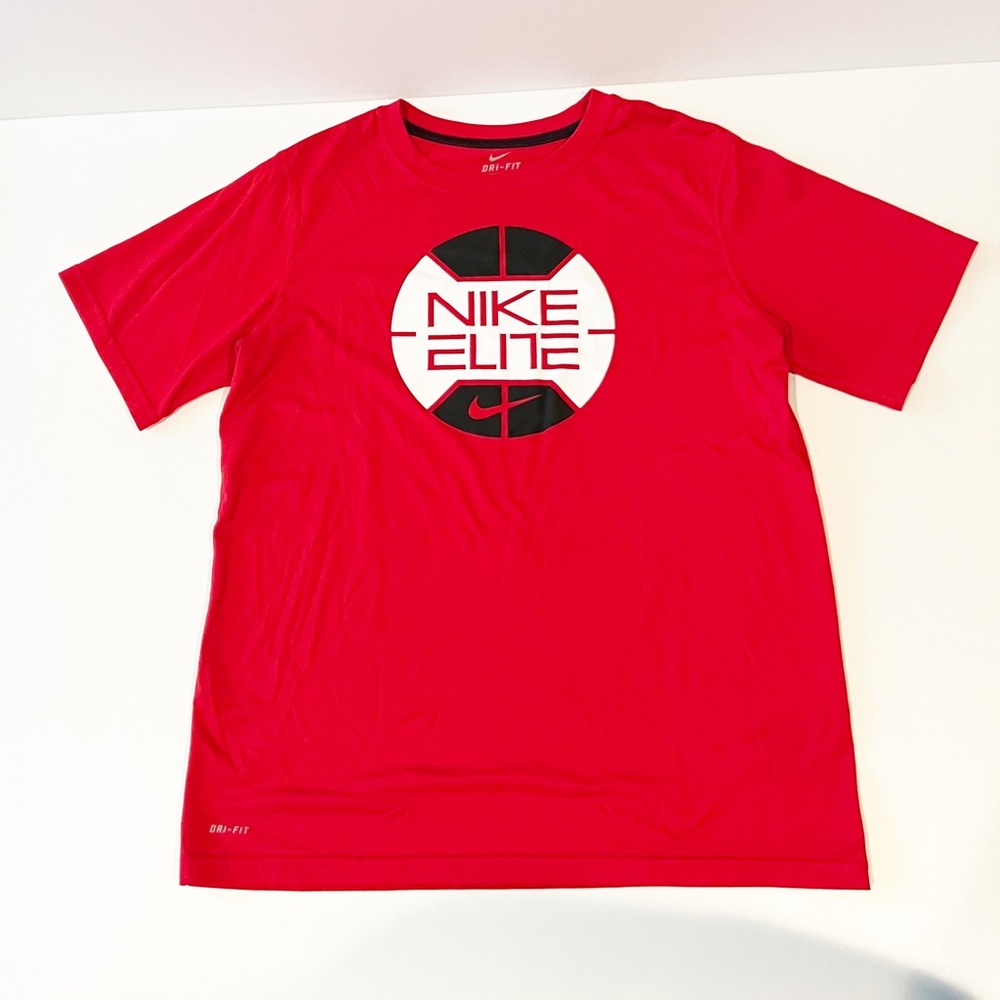 Youth XL Red Nike Elite Dri Fit Short Sleeve Shirt